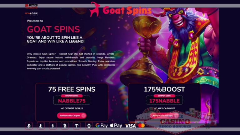 Goat Spins No Deposit Bonus