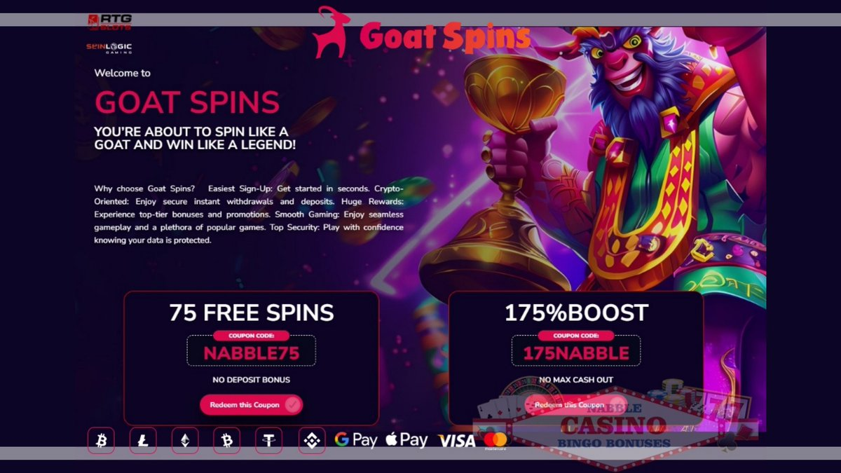 Goat Spins No Deposit Bonus