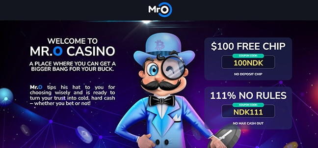 Mr. O Casino No Deposit Bonus 2025