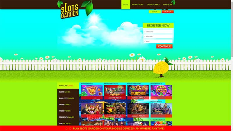 Slots Garden $100 No Deposit Bonus Awaits New Players