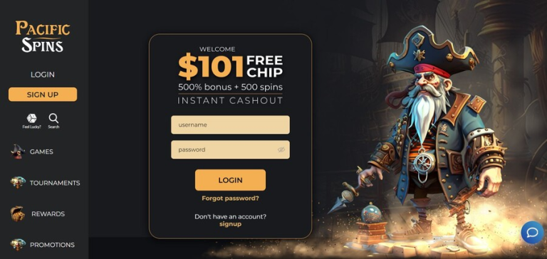 Pacific Spins $200 No Deposit Bonus Today