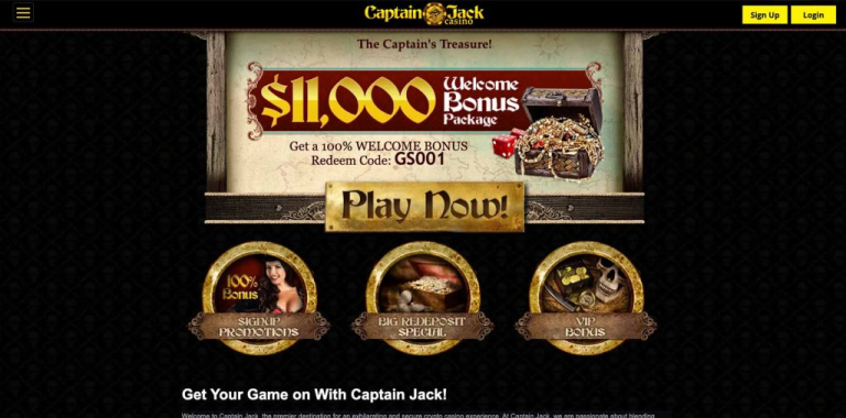 Captain Jack Casino $100 No Deposit Bonus