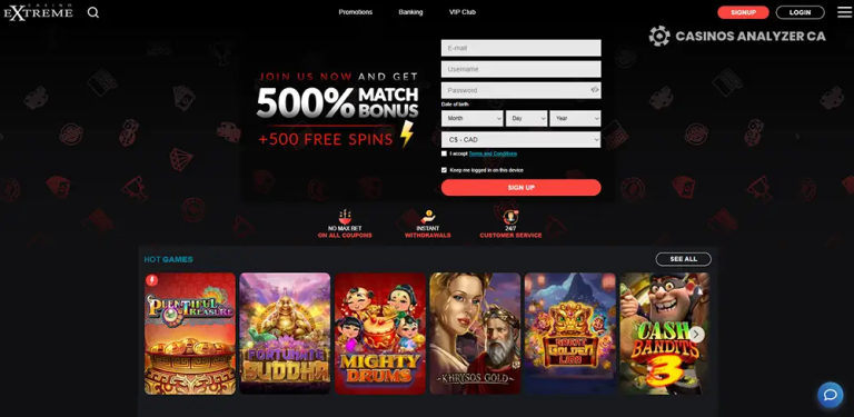 Casino Extreme Existing Player No Deposit Bonus Today