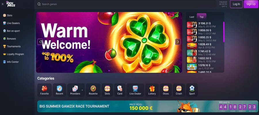 Rich Prize Casino No Deposit Bonus